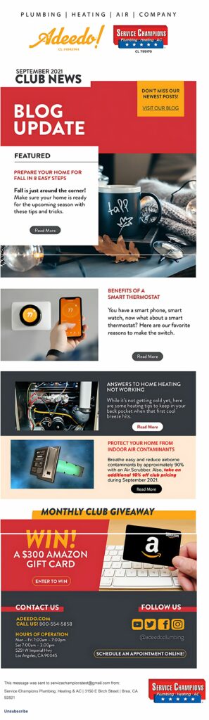 ASI Club newsletter — full creative, September 2021